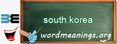 WordMeaning blackboard for south korea